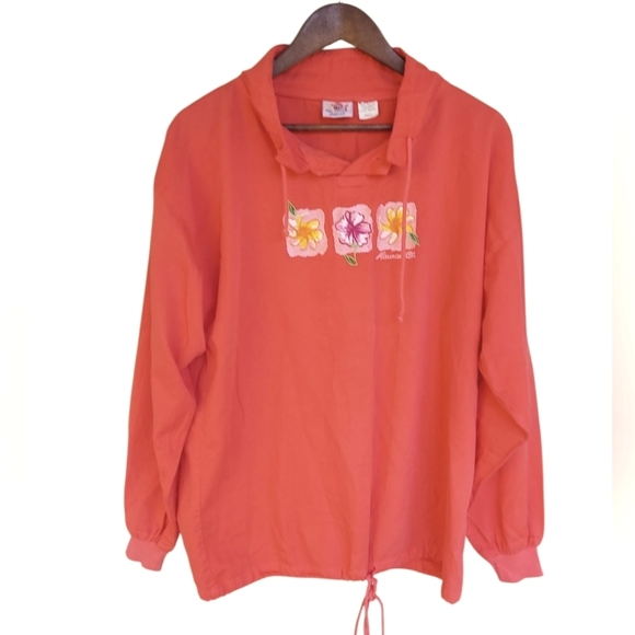 sgt. leisure hawaii Tops - Vintage Sgt. Leisure Hawaii Coral Floral Hoodie